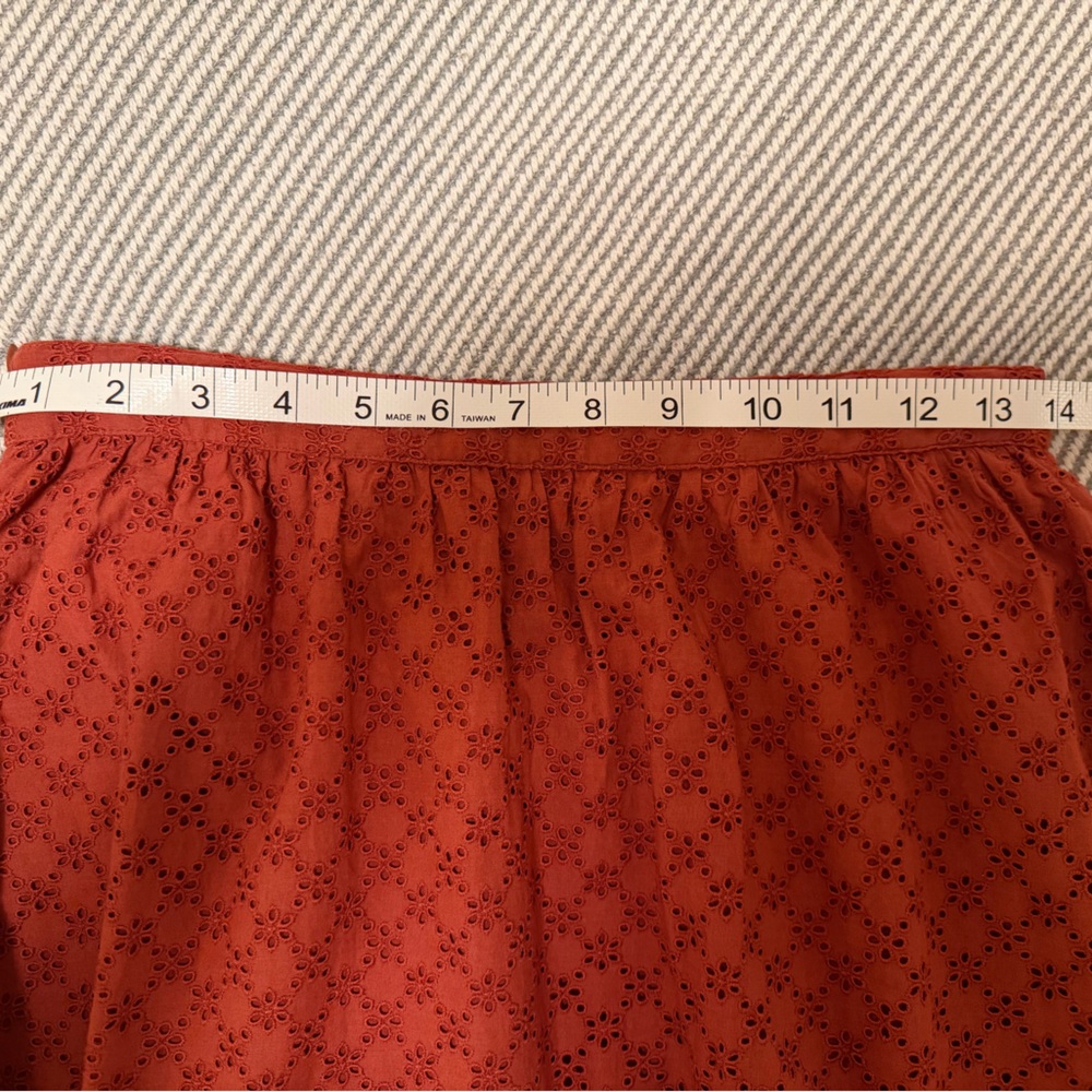 Ulla Johnson eyelet skirt in Burnt Orange - Picture 3 of 5